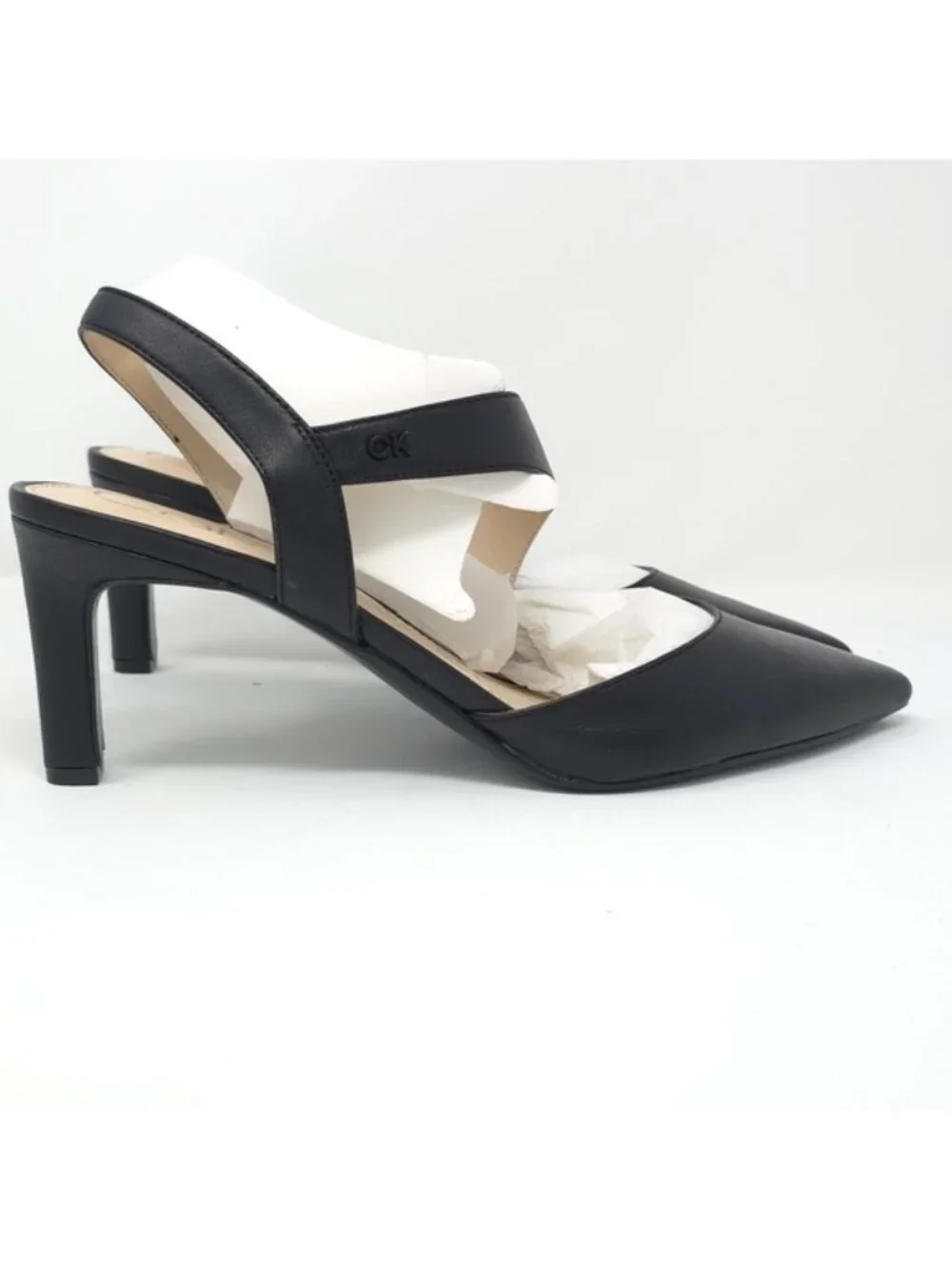 Calvin Klein Women's Larin Pump, Black Leather, 11M - Picture 3 of 8